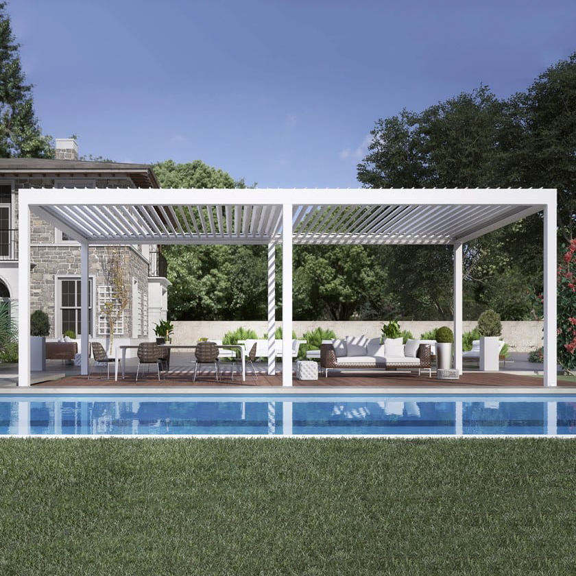 Outdoor Furniture Metal - Eloxierter Schwimmbad-Pavillon aus Aluminiumlegierung Sonnenschutz und