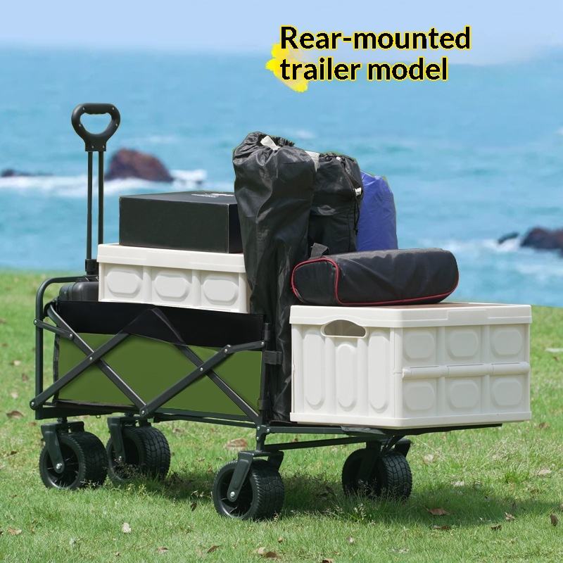 Outdoor Furniture With Storage - Fabrikverkauf: Faltbarer 4-Rad-Plattformwagen für Camping und