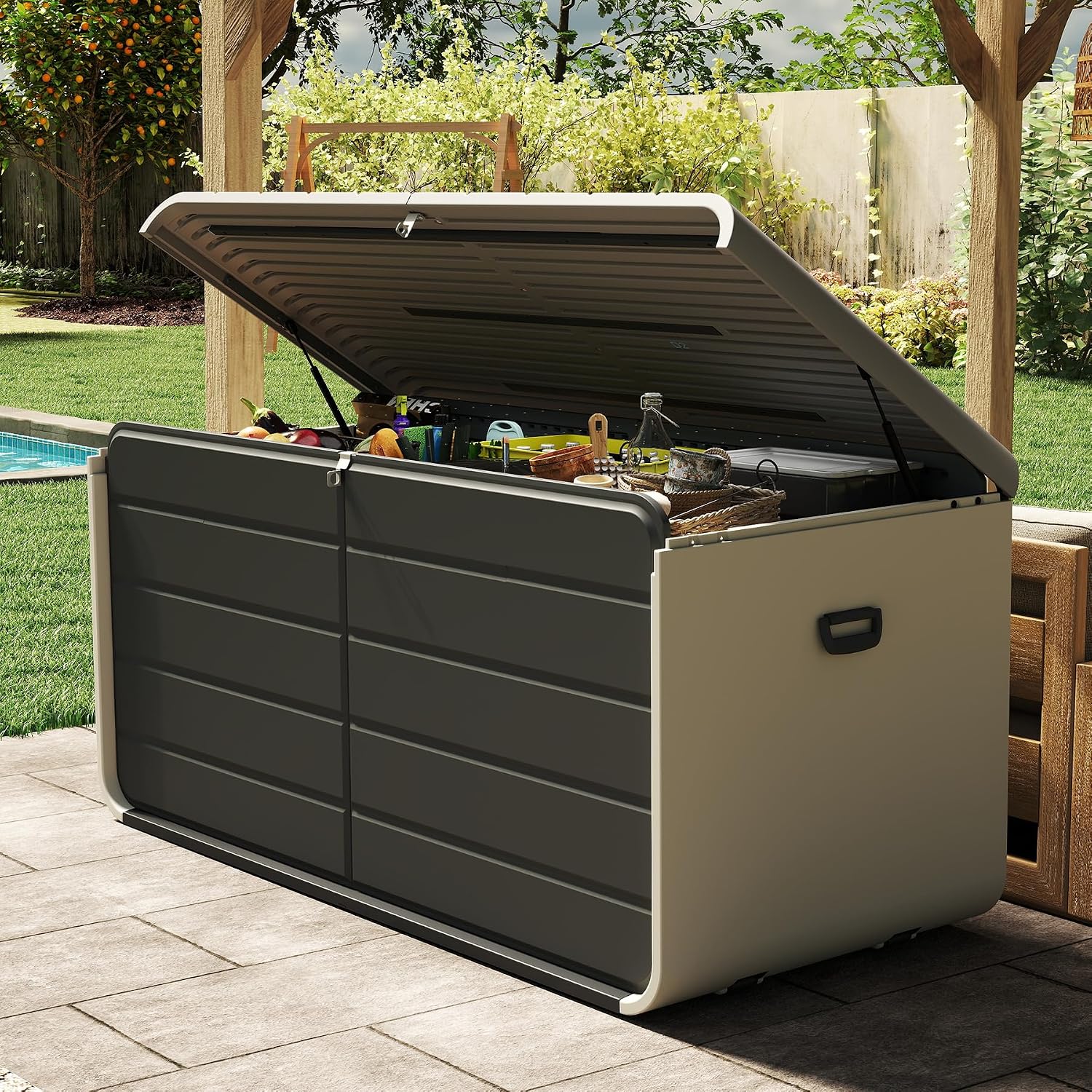 Outdoor Furniture With Storage - Innen- und Außen-Aufbewahrungsbox 200 Gallonen, Große