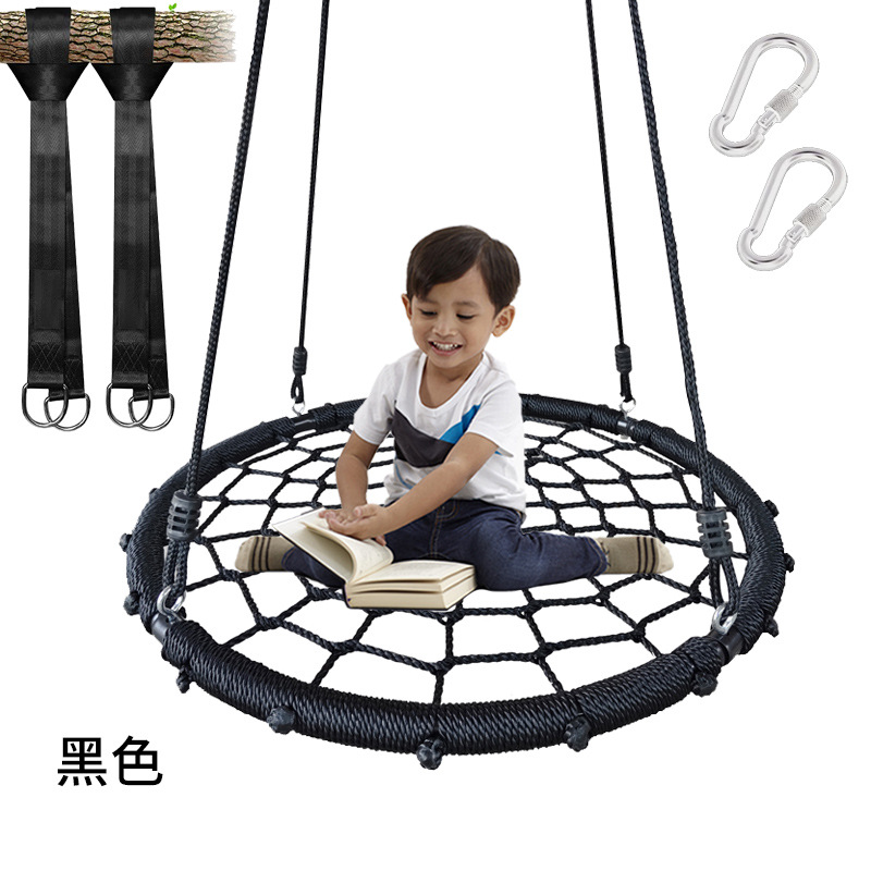 Outdoor Furniture Aluminium - 80cm Geflochtener Vogelnest-Hängesessel für Draußen, Kinderschaukel