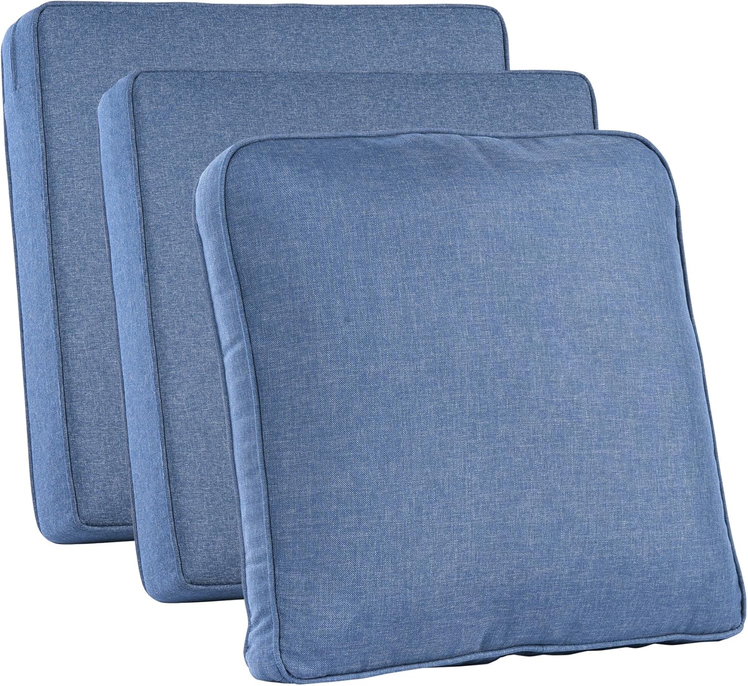 Outdoor Furniture Cushion - Outdoor-Terrassenmöbel-Kissenbezüge, Denim-Blau, Wasserdicht mit Reißverschluss