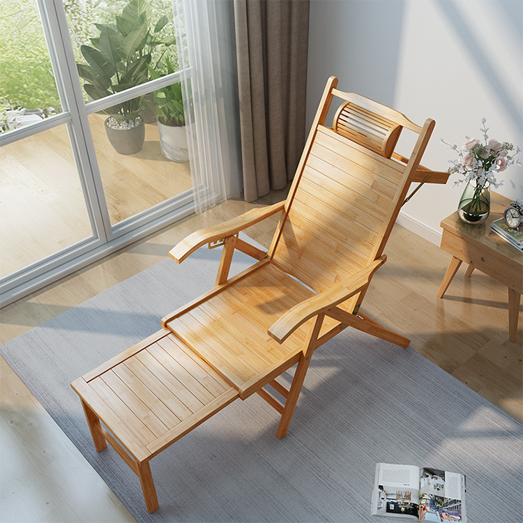 Outdoor Furniture Designer - Leichter, moderner, faltbarer Bambus-Loungesessel, Sonnenliege, Liegestuhl