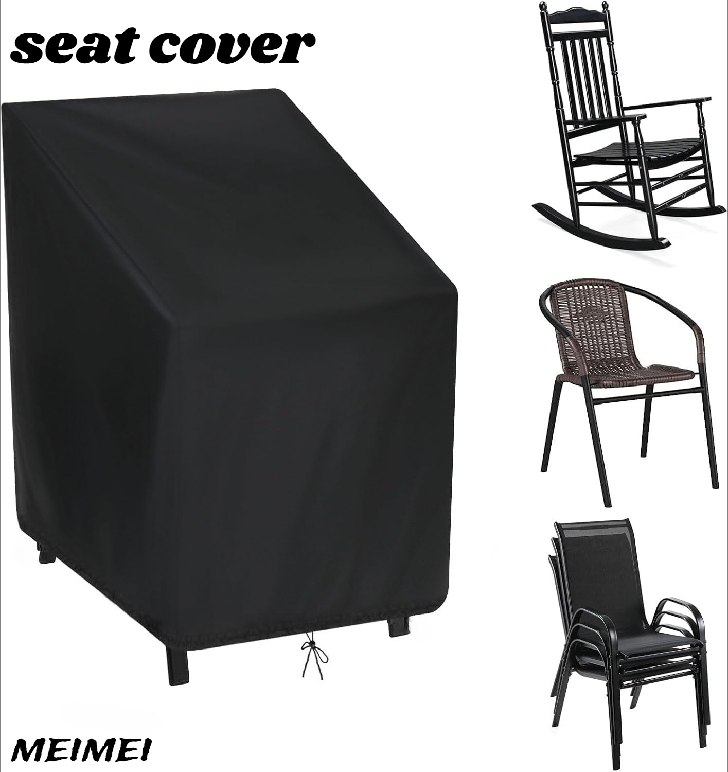 Outdoor Furniture Protector - Staubschutz für gestapelte Stuhl-Aufbewahrungstasche, Gartenmöbel-Schutz für