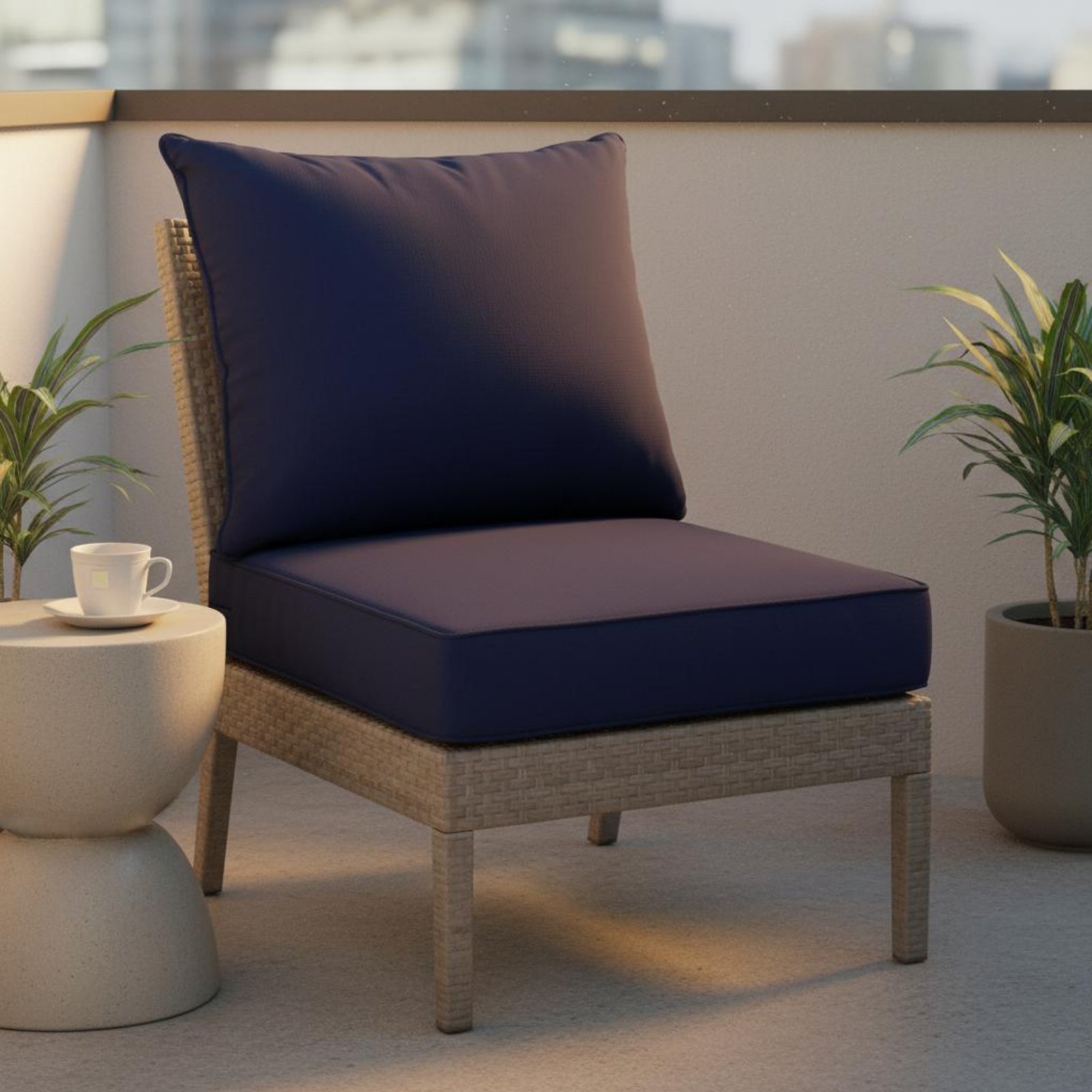 Outdoor Furniture Cushion - Terrassenstuhlauflage mit verdecktem Verschluss, Terrassenstuhlauflagen-Set, Sitz-