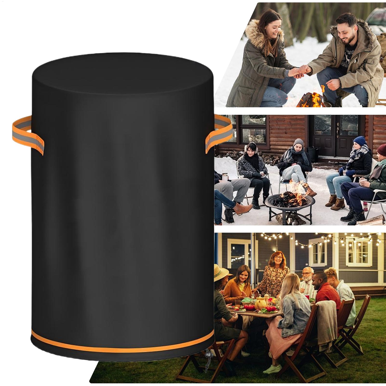 Outdoor Furniture Protector - Feuerstellen-Säulenabdeckung, robust, wasserdicht, Outdoor-Möbelschutz, Feuersäulen-Abdeckung für