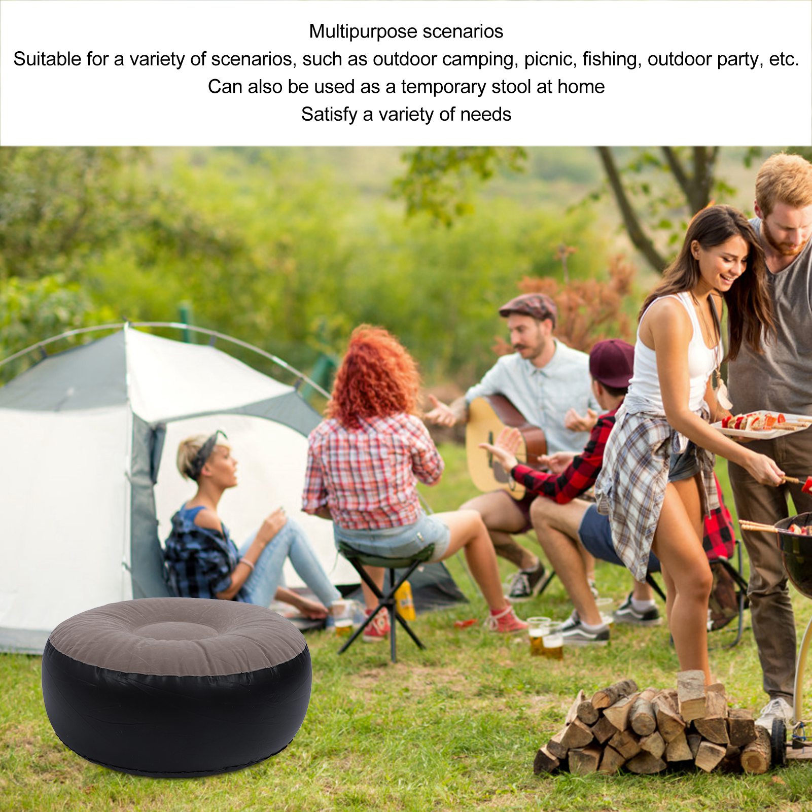 Aufblasbarer Flockstoff-Hocker – Outdoor Furniture Designer Bewertung und Preis