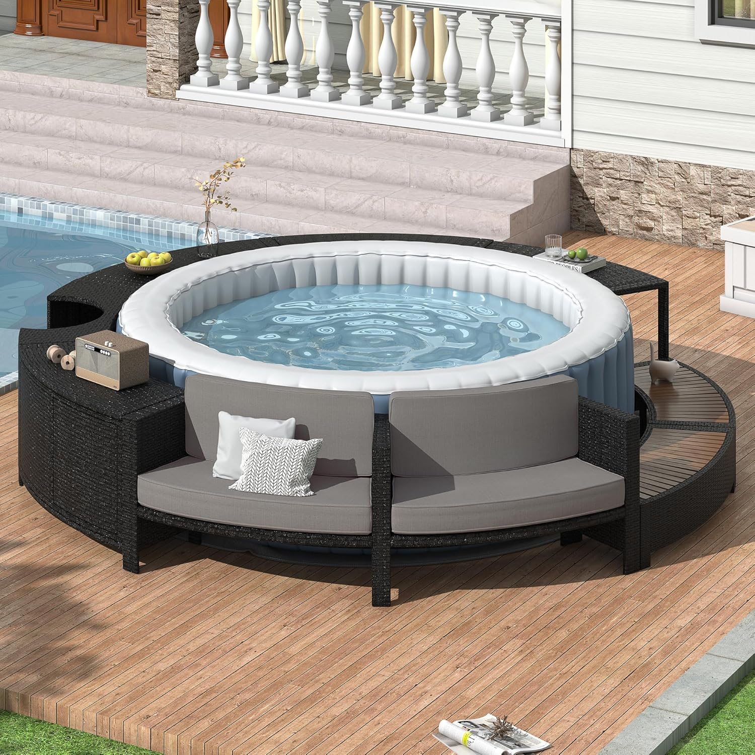 Rattan-Gartenmöbel-Set mit Sta – Outdoor Furniture With Storage For Cushions Bewertung und Preis