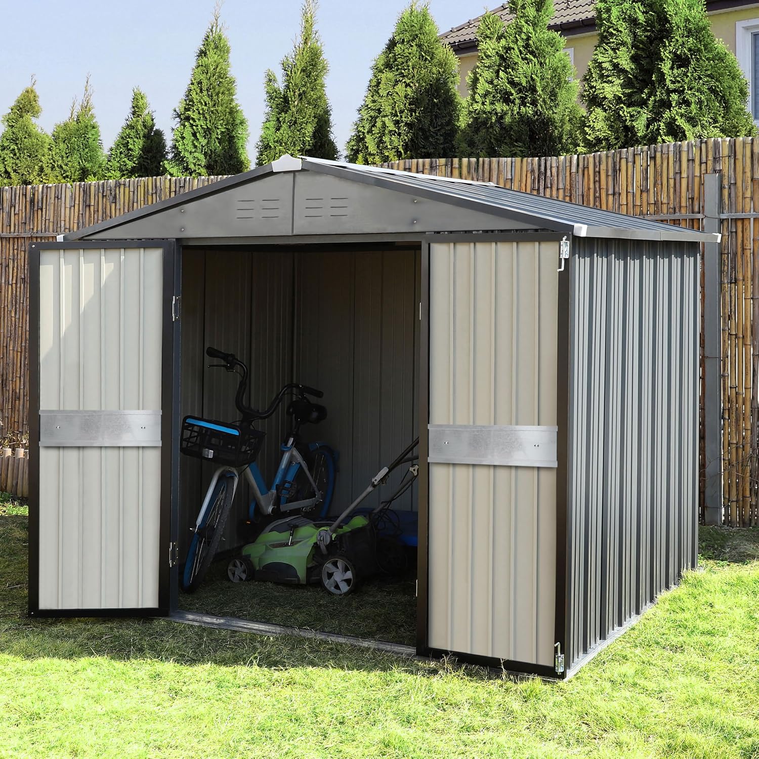 10' x 10' Gartenhaus mit Doppe – Outdoor Furniture With Storage Bewertung und Preis