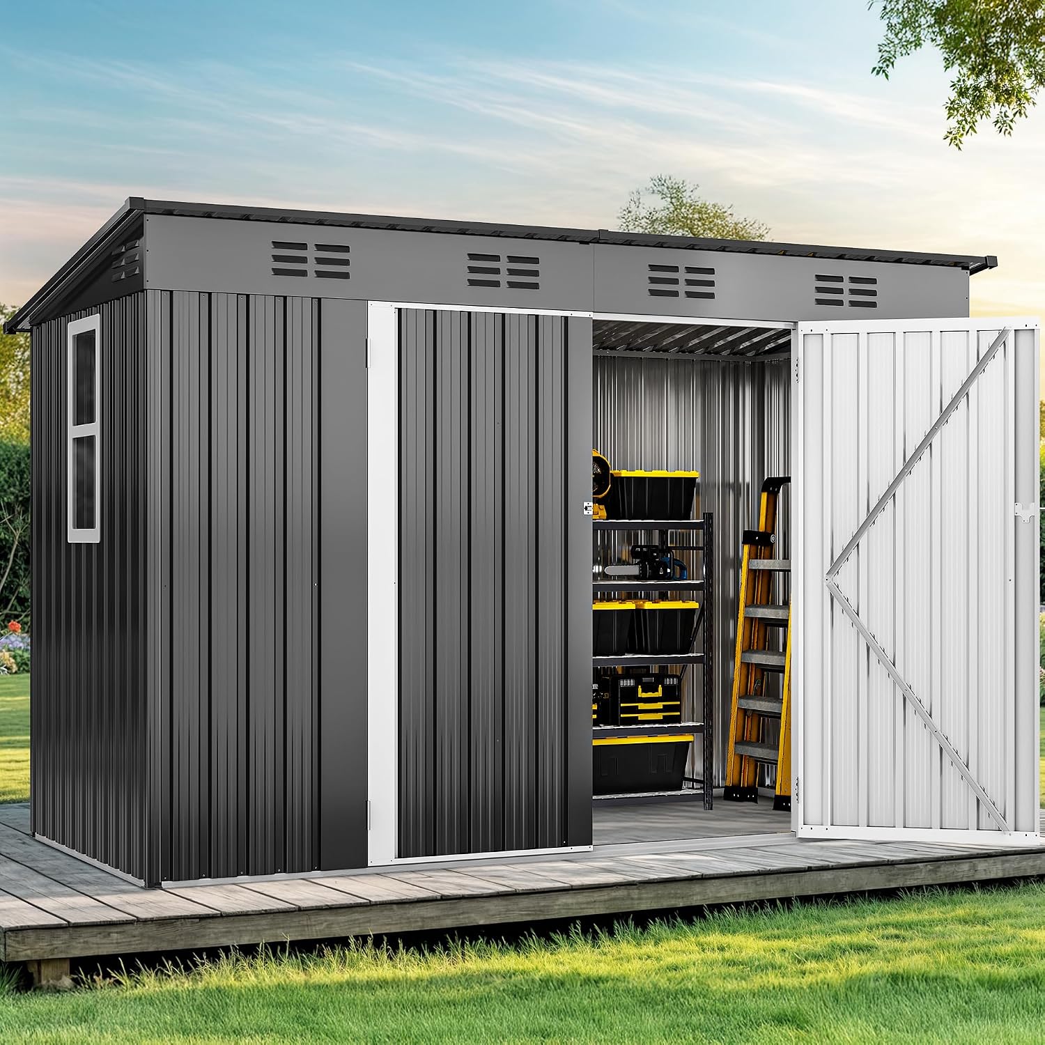 9' x 4' Gartenhaus mit Fenster – Outdoor Furniture With Storage Bewertung und Preis