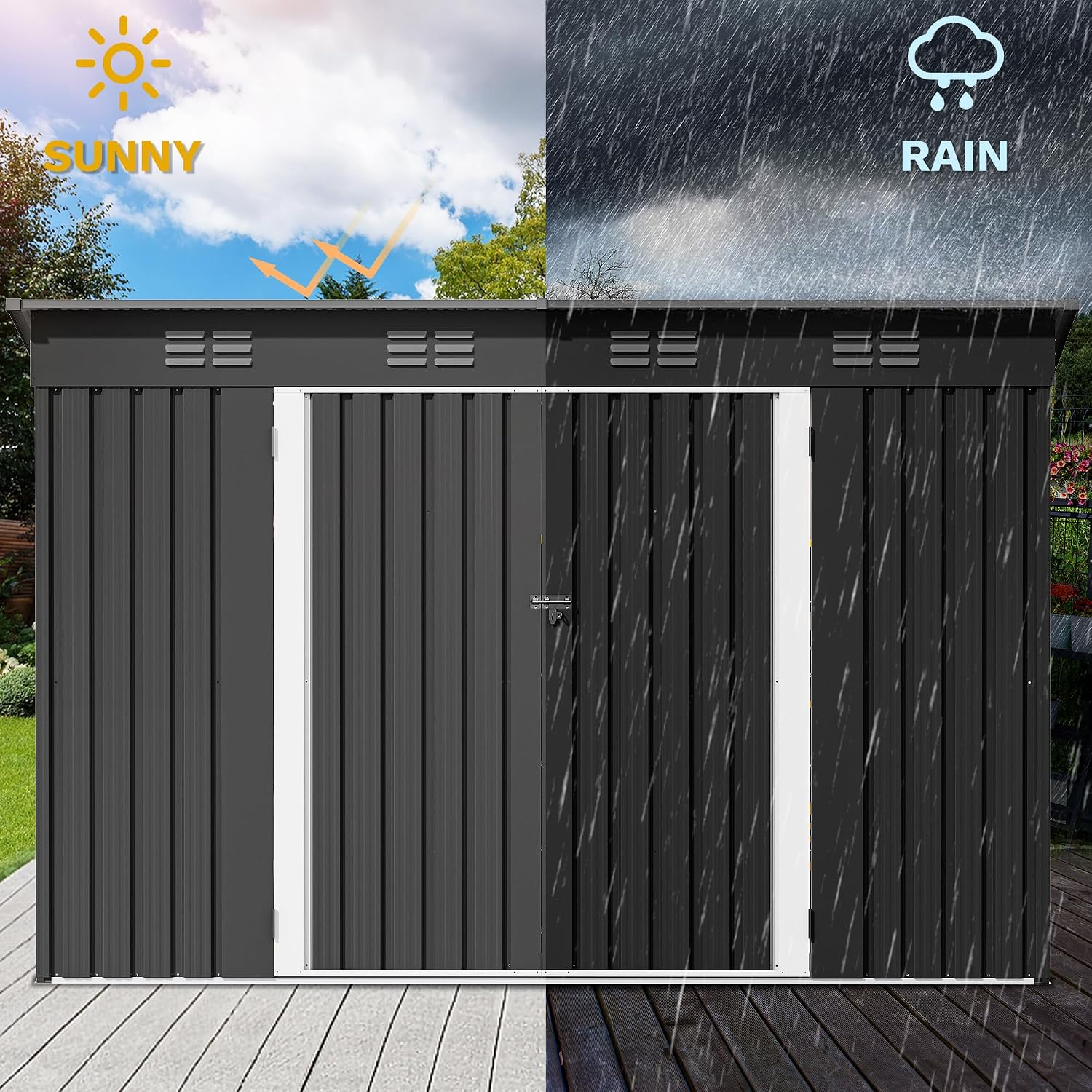 9' x 4' Gartenhaus mit Fenster – Outdoor Furniture With Storage Bewertung und Preis