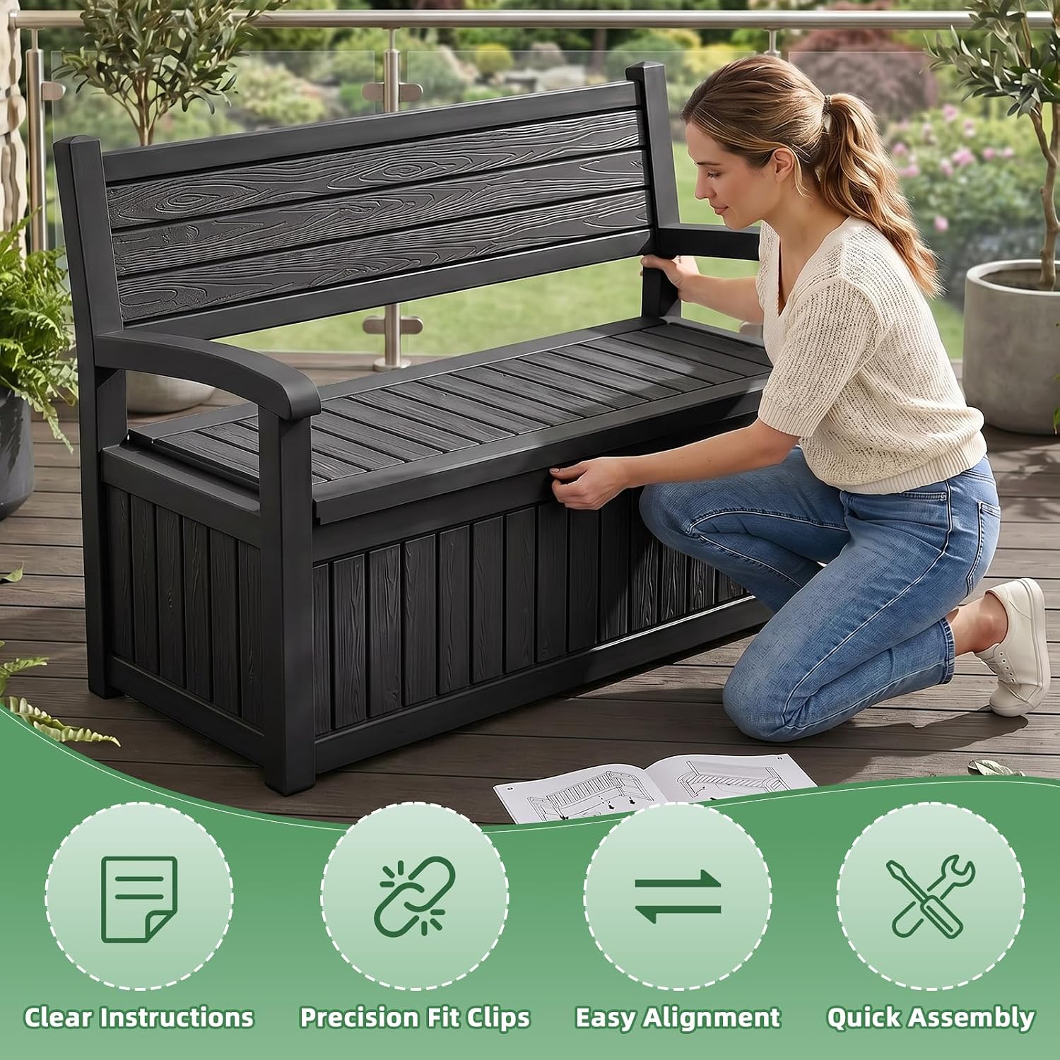 Große Outdoor-Aufbewahrungsban – Outdoor Furniture Cushion Bewertung und Preis