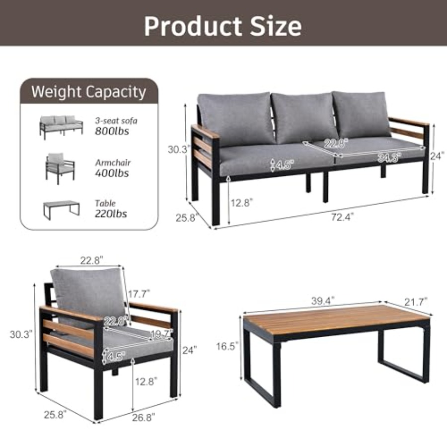 Gartenmöbel-Set für Terrasse,  – Outdoor Furniture Cushion Bewertung und Preis