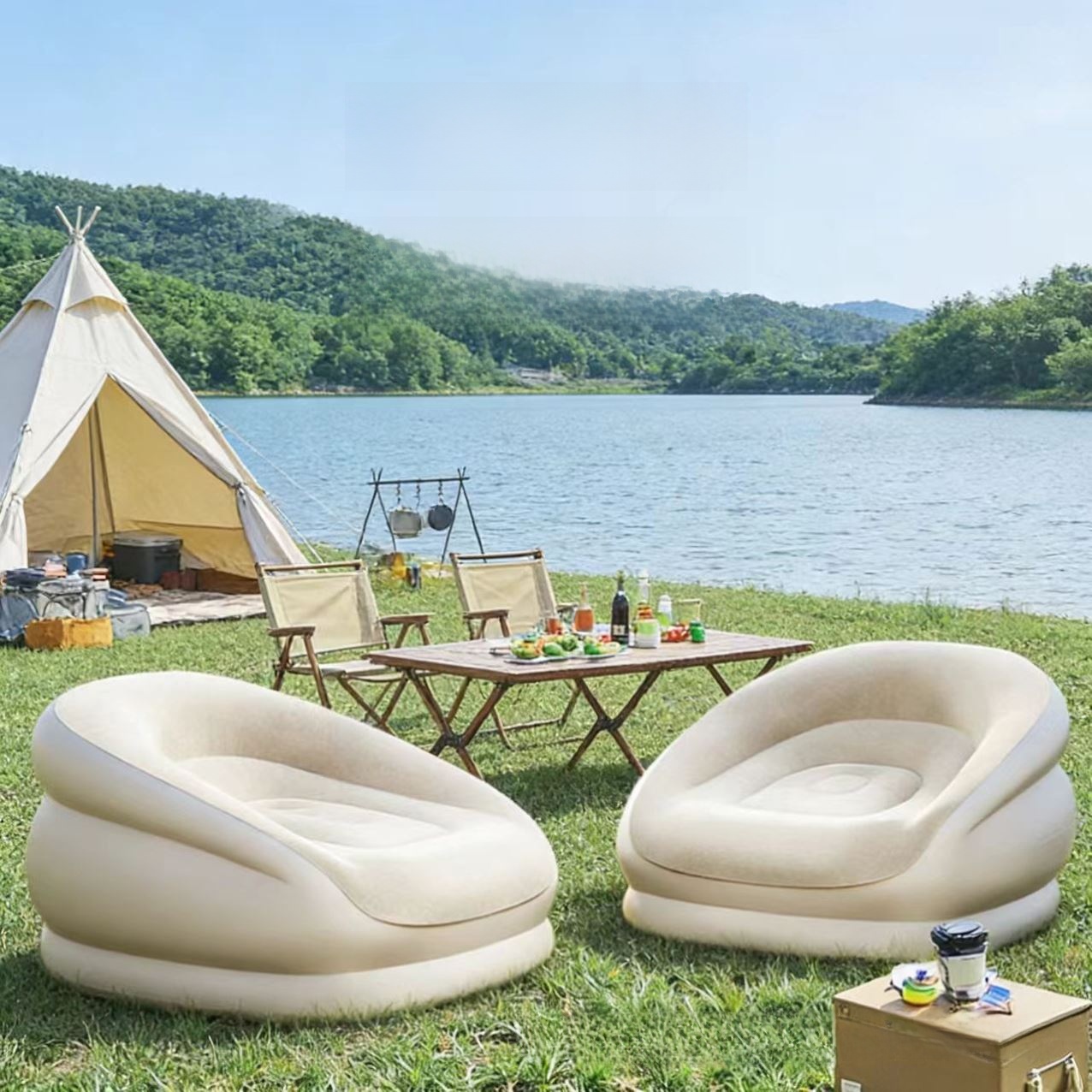 Tragbares Aufblasbares Sofa fü – Outdoor Furniture Designer Bewertung und Preis