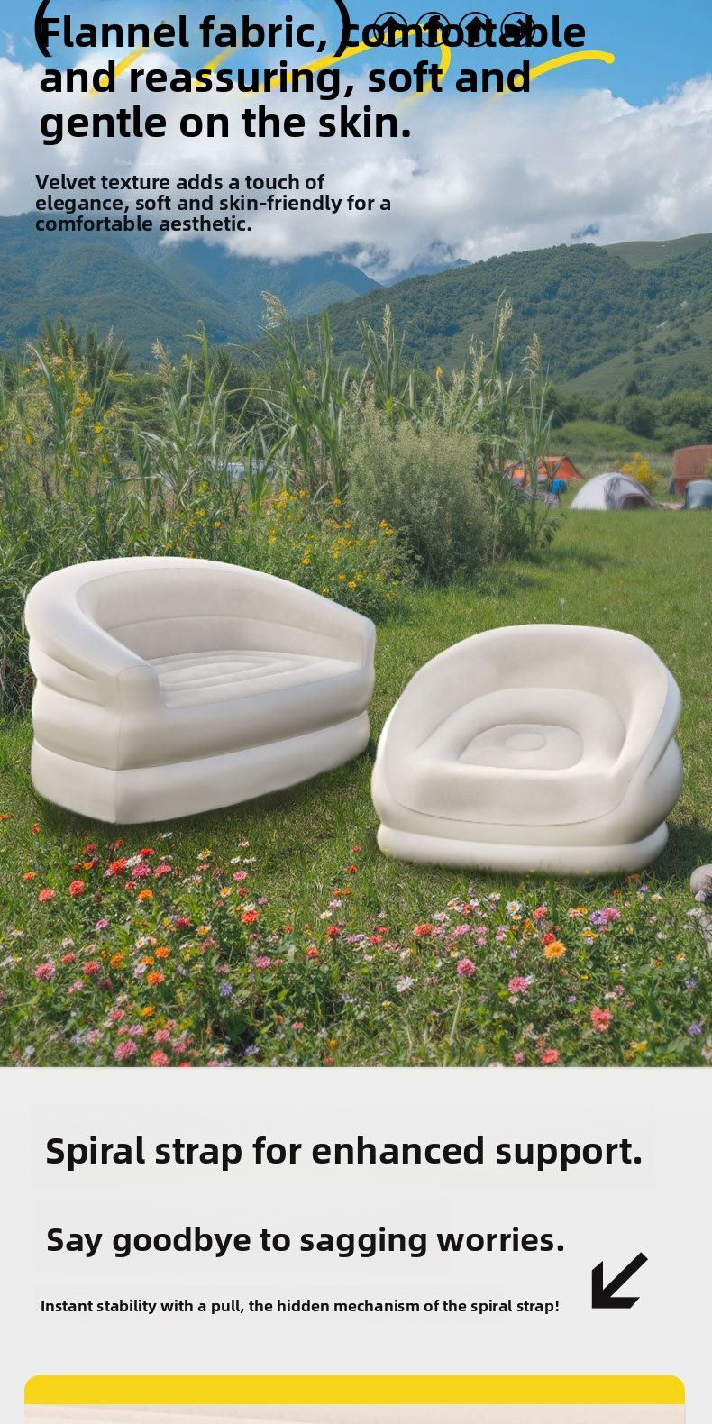 Tragbares Aufblasbares Sofa fü – Outdoor Furniture Designer Bewertung und Preis