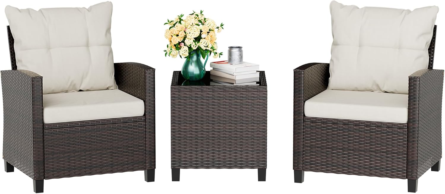 Beigefarbenes, kompaktes 3-tei – Outdoor Furniture Cushion Bewertung und Preis