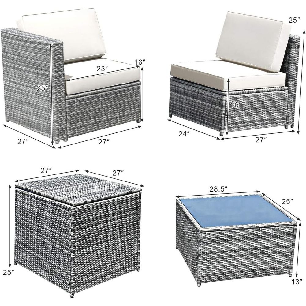 8-teiliges Gartenmöbel-Set aus – Outdoor Furniture With Storage For Cushions Bewertung und Preis