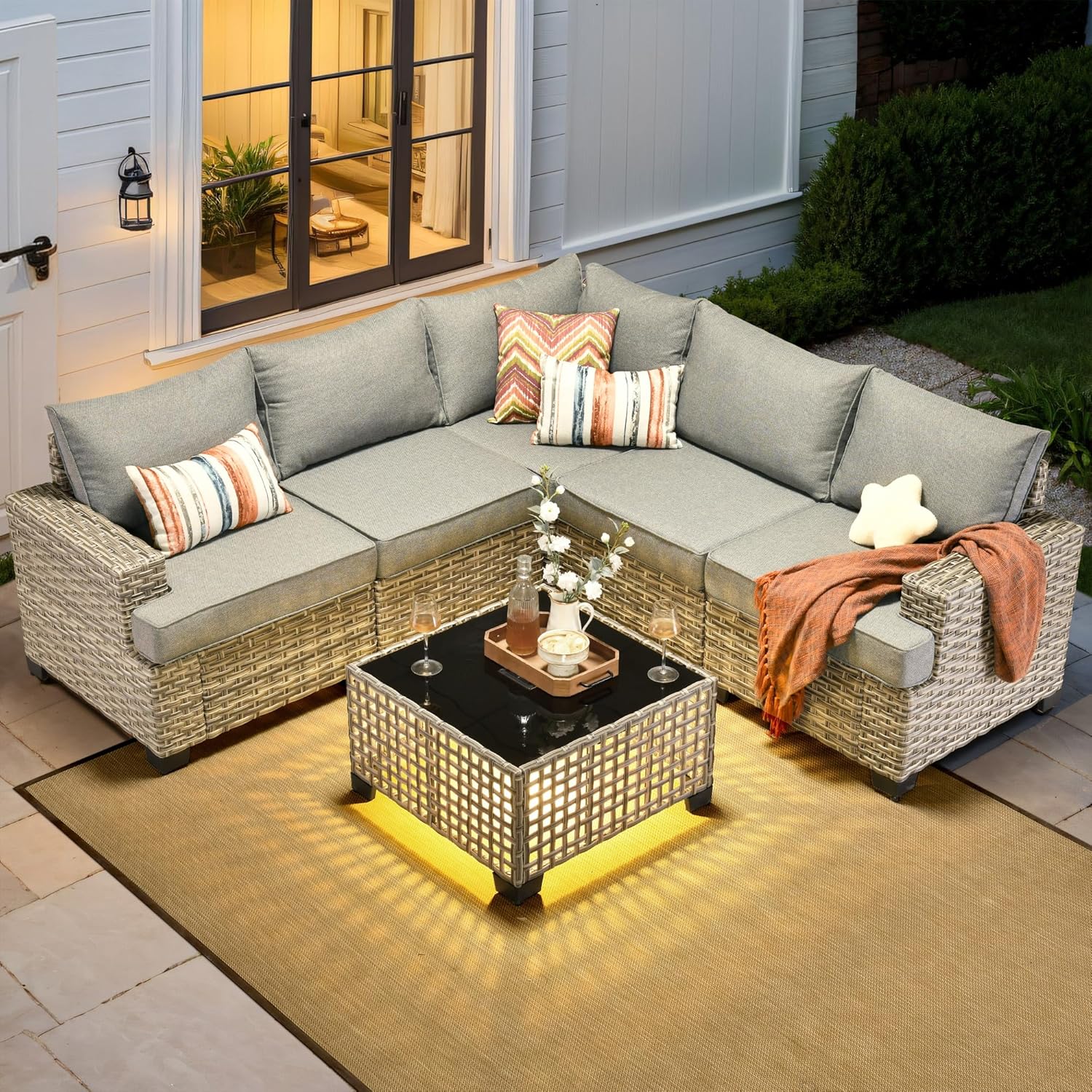 *u-Outdoor Sektionales Gartenm – Outdoor Furniture L Shape Bewertung und Preis