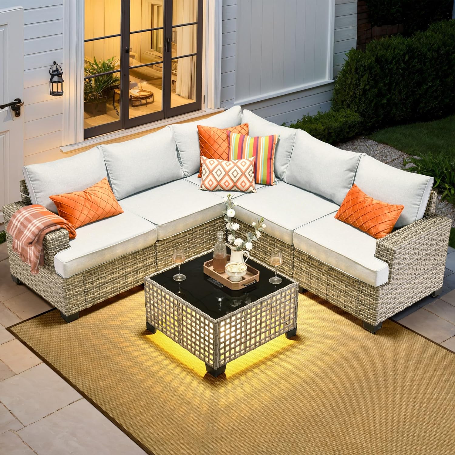 *u-Outdoor Sektionales Gartenm – Outdoor Furniture L Shape Bewertung und Preis