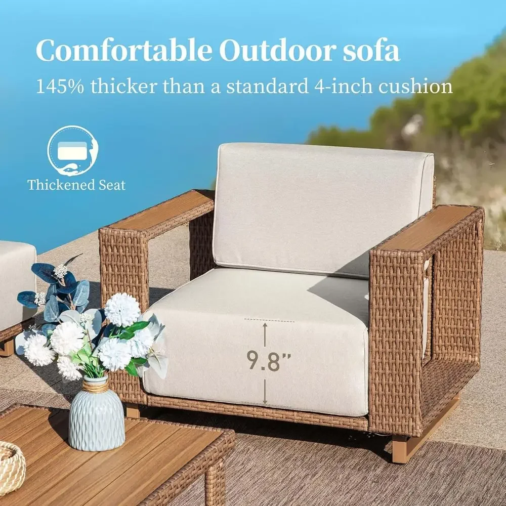 L-förmiges Outdoor-Sofa mit 10 – Outdoor Furniture L Shape Bewertung und Preis