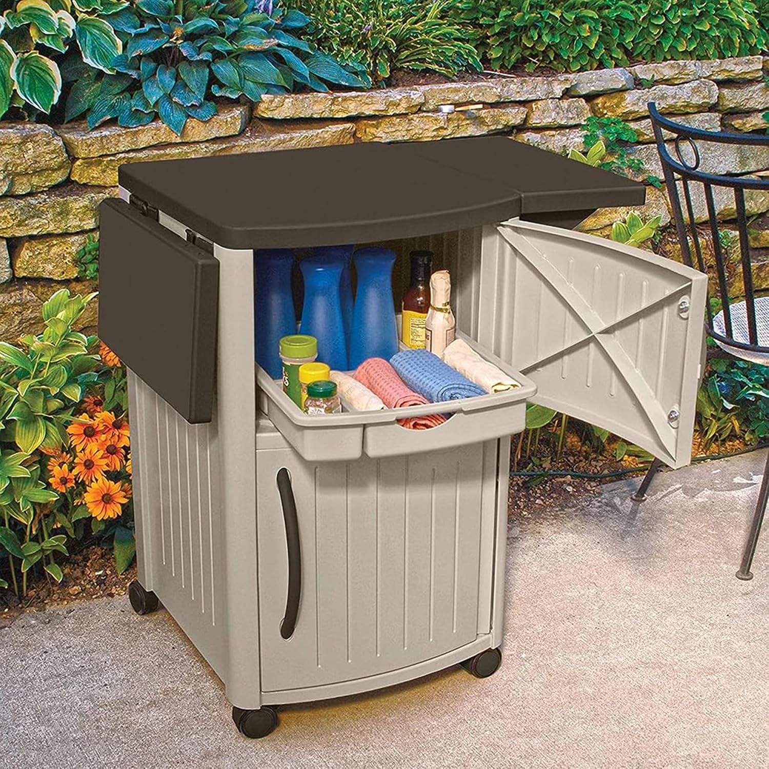 Outdoor-Grillvorbereitungstisc – Outdoor Furniture With Storage Bewertung und Preis
